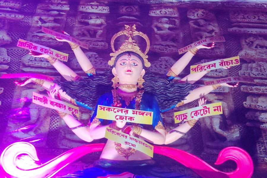 Durga Puja 2024: Durga idol of Sunderban has 10 message instead of weapon