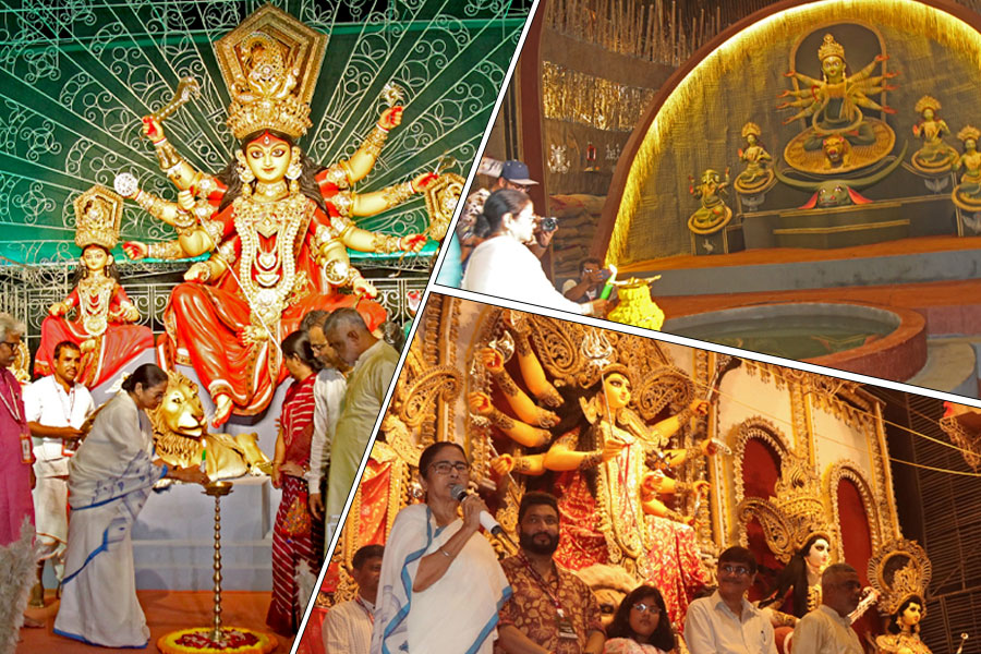 CM Mamata Banerjee inaugurate Durga Puja