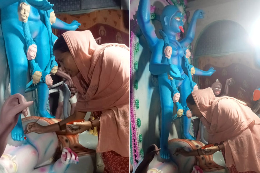 Kali puja 2024: Muslim women are making Kalimurti in Medinipur Panskura