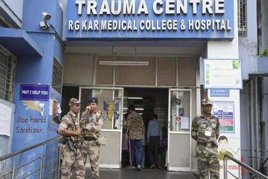 Central force allegedly stopped protestor in RG Kar Medical College & Hospital