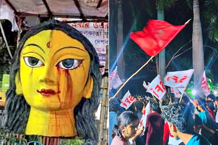 Statue of Abhaya missing from Shyambazar, SFI-DYFI file complain