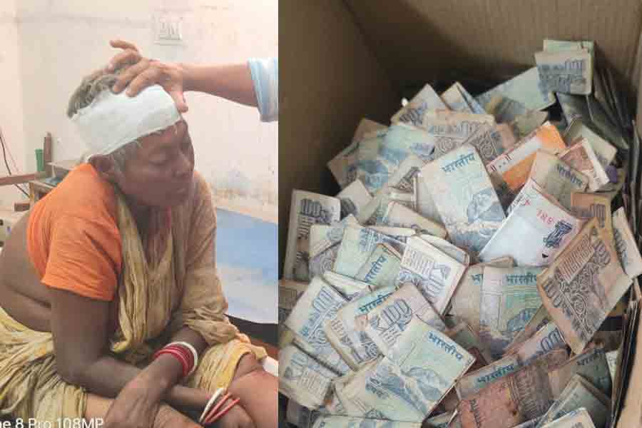 Huge amount of cash found from homeless begger's bag in Deganga