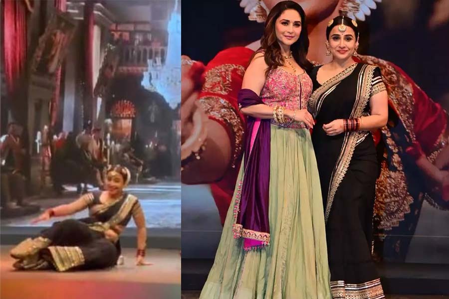 Madhuri Dixit and Vidya Balan danced on Ami Je Tomar at the song launch