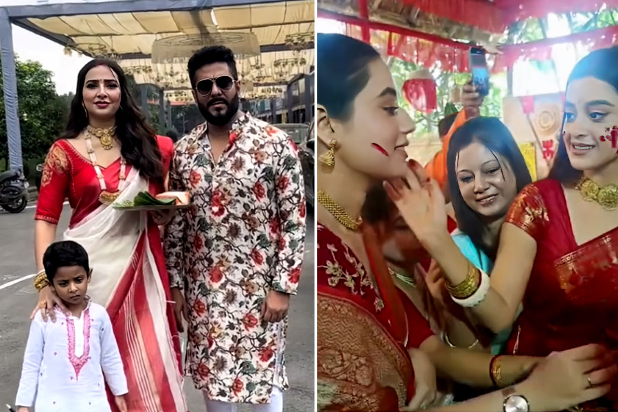 Durga Puja: Darshana Banik, Swastika Dutta, Subhashree Ganguly's Sindur Khela