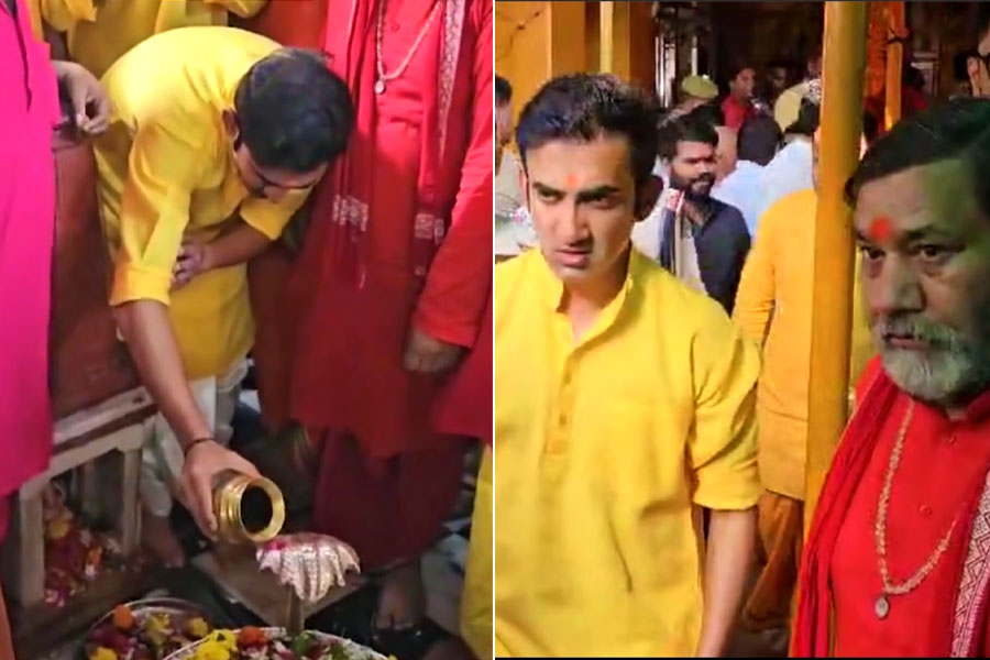 Gautam Gambhir visits Maa Pitambara Temple in Datia ahead of India vs Bangladesh T20I