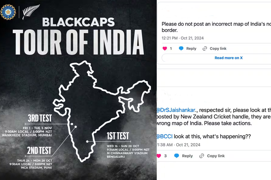 New Zealand board posts wrong map of India, later deletes