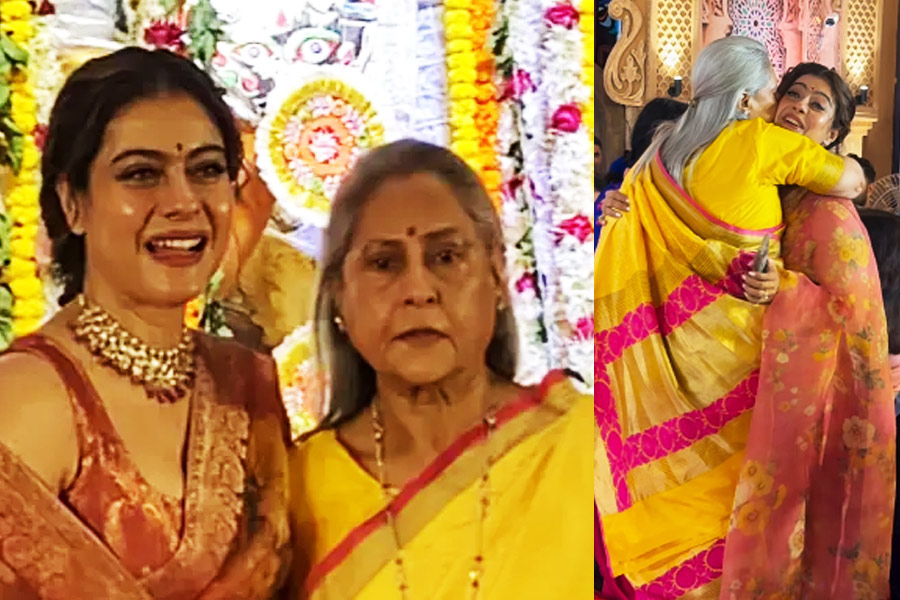 Durga Puja 2024: Kajol and Jaya Bachchan reunite at Puja Pandal in Mumbai