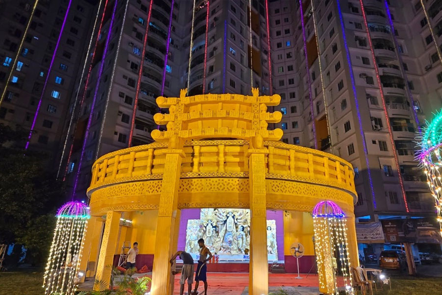 Durga puja 2024: Durga puja in Eastern High Apartments