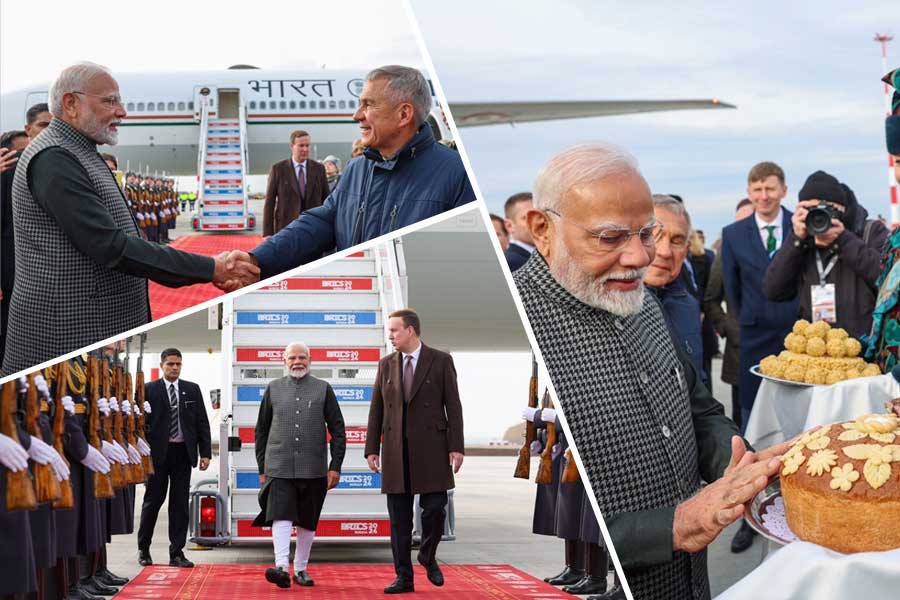 PM Narendra Modi lands in the heritage city of Kazan of Russia