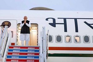 PM Narendra Modi returns to India after taking part in Brics Summit in Russia