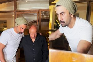 Ranbir Kapoor, Mahesh Bhatt Pose For Paparazzi At Soni Razdan’s Birthday Dinner