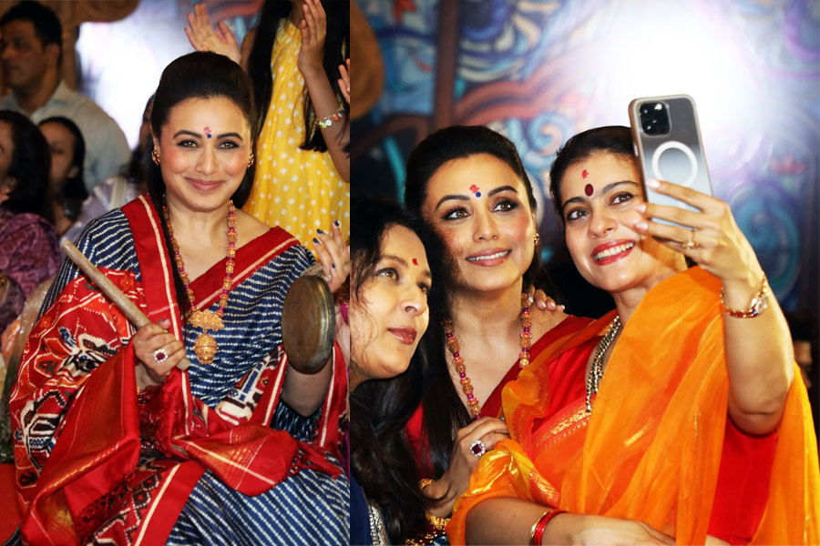 Celeb Durga Puja: Kajol, Rani Mukerji Engage In Banter At Pandal In Mumbai, Video Viral