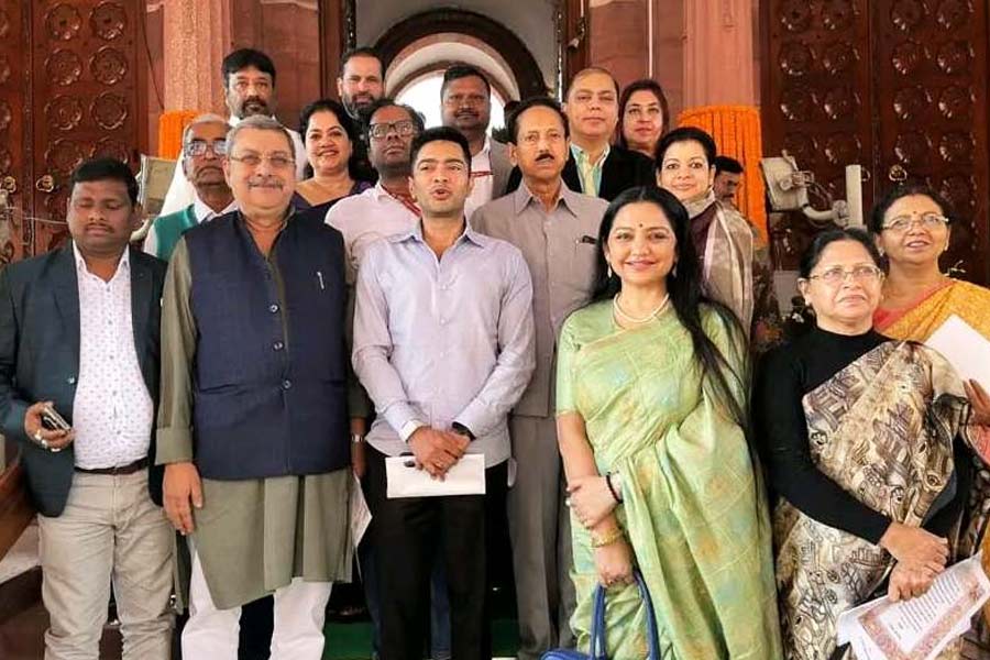 Abhishek Banerjee attends parliament session