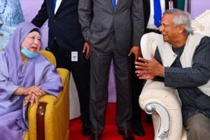 Khaleda Zia meets Muhammad Yunus