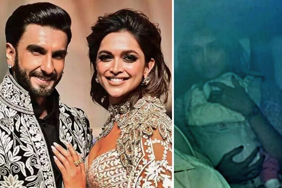 Deepika Padukone and Ranveer Singh step out with daughter Dua, see pictures