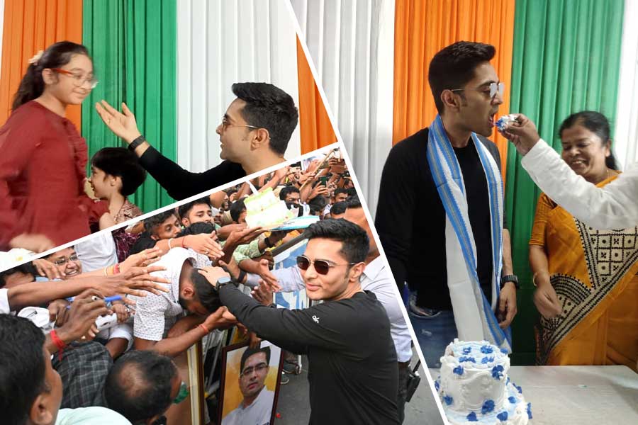 Abhishek Banerjee celebrates birthday in Kalighat