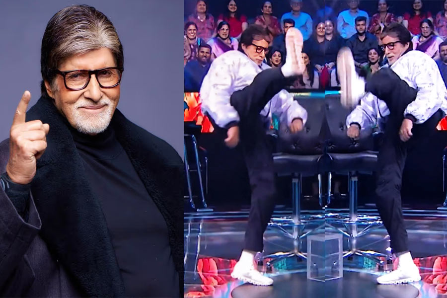 Amitabh Bachchan tries taekwondo kicks, Fans are awestruck