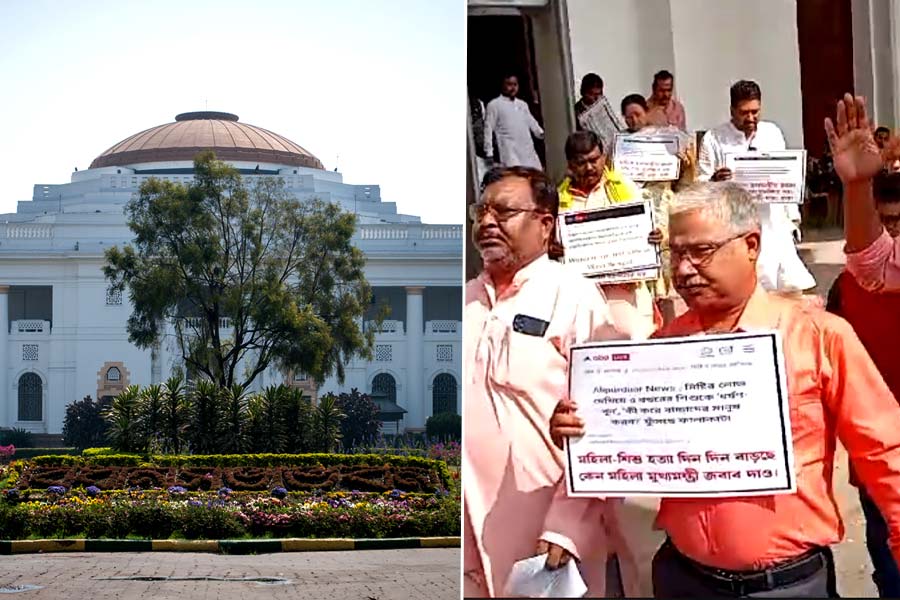 Walkout by BJP MLAs from West Bengal Legislative Assembly