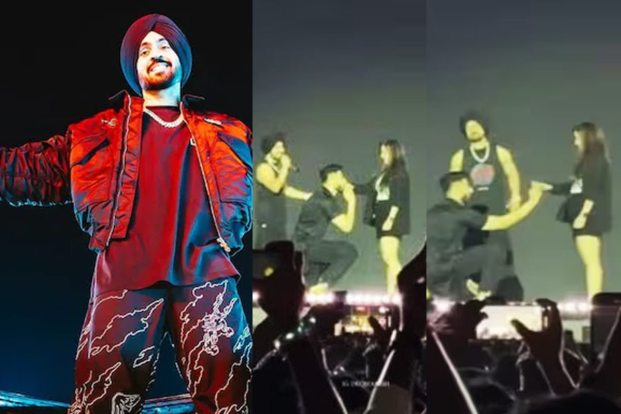 Diljit Dosanjh cheers as fan proposes to girlfriend during Pune concert, Watch