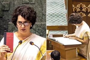 Priyanka Gandhi takes oath as Wayanad MP