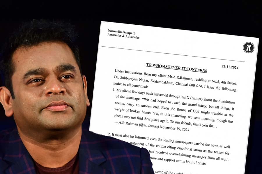 AR Rahman issued legal notice to ‘slanderers’