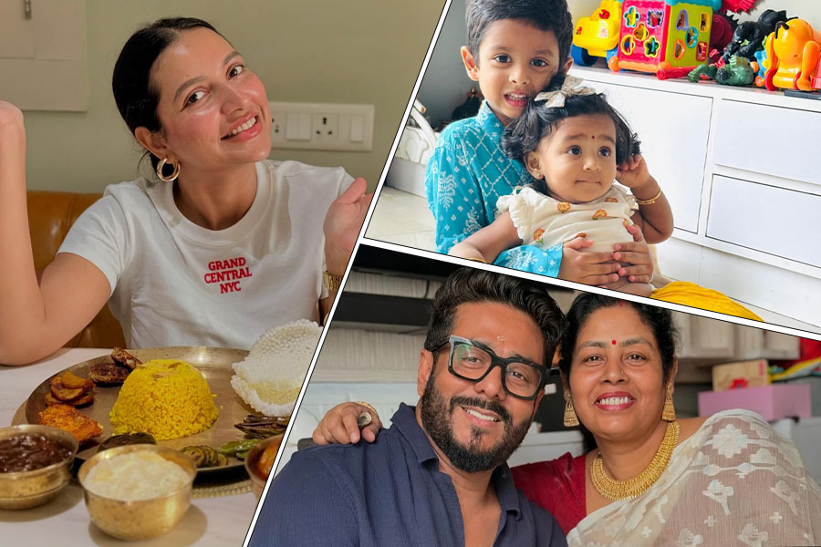 Raj Chakrabarty celebrates Subhashree Ganguly's Birthday and Yuvaan-Yaalini's first Bhai Phota