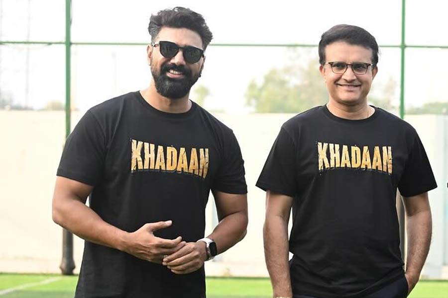 dev played cricket with Sourav Ganguly for Khadan Promotion