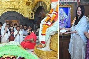 Katrina Kaif visits Shirdi Sai Baba temple with Vicky Kaushal's mother