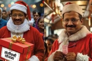 AAP Uses AI To Create "Santa Kejriwal" Avatar for Christmas Greetings