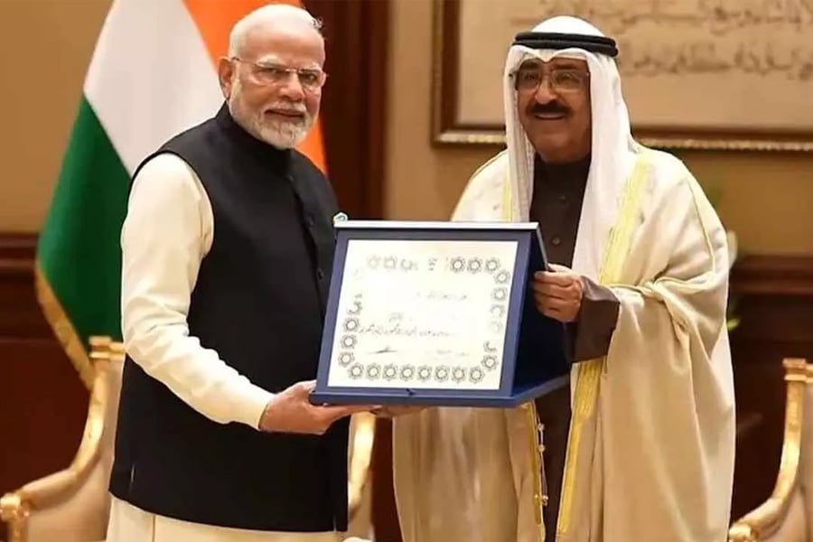 PM Narendra Modi receives Kuwait's highest honour