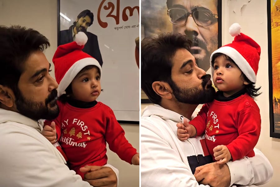 Prosenjit Chatterjee shared video with his 'little Santa' on Christmas 2024