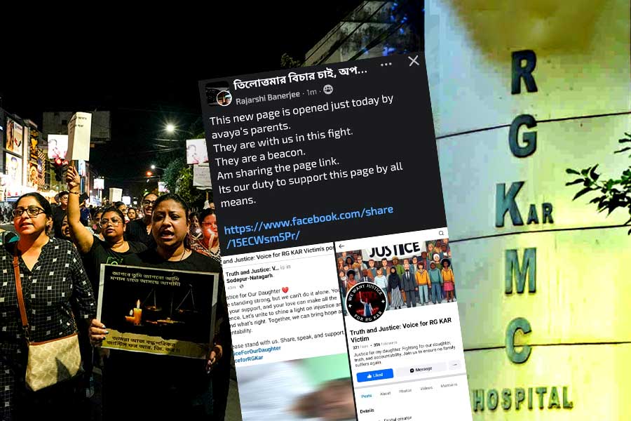 Parents of R G Kar victim open Facebook page