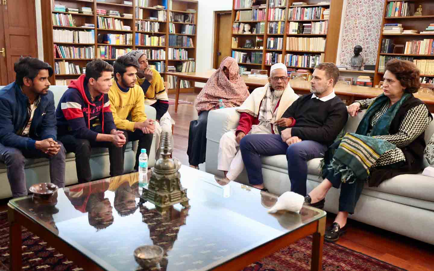 Rahul and Priyanka Gandhi meets Sambhal's victim families in Delhi