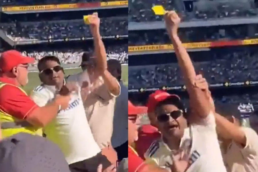 Border Gavaskar Trophy: India cricket fan pokes sandpaper controversy in Adelaide and Forcefully Removed By Security