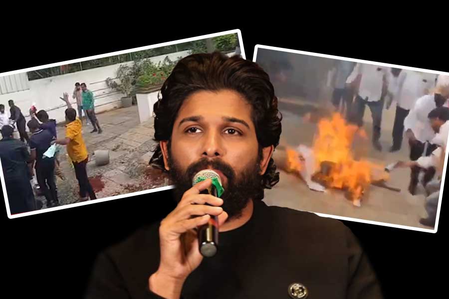 Pushpa 2 Controversy: Allu Arjun’s Effigy Burnt, Protestors Demand 1 CR.