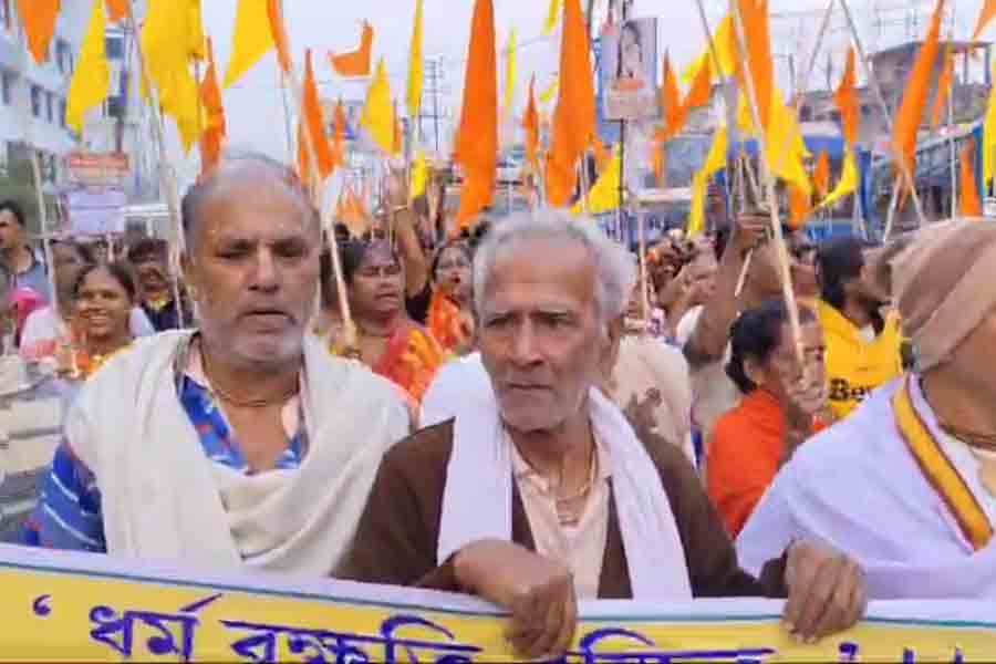 Protest rally on Bangladesh issue in West Bengal