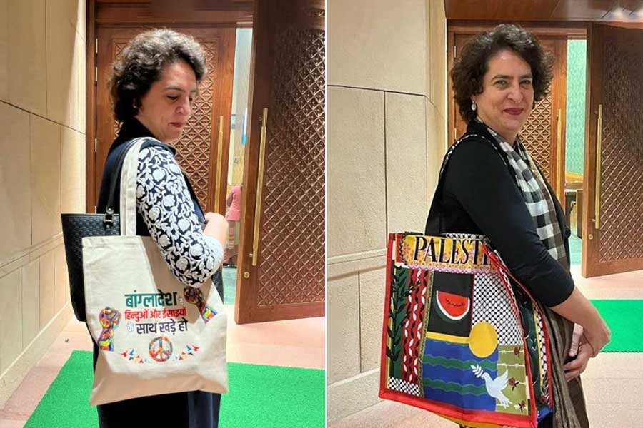 Priyanka Gandhi has Doubled Down With 'Bangladesh' Bag, After 'Palestine' Row