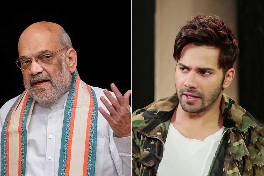 Amit Shah explains Varun Dhawan the difference between Ram and Ravan