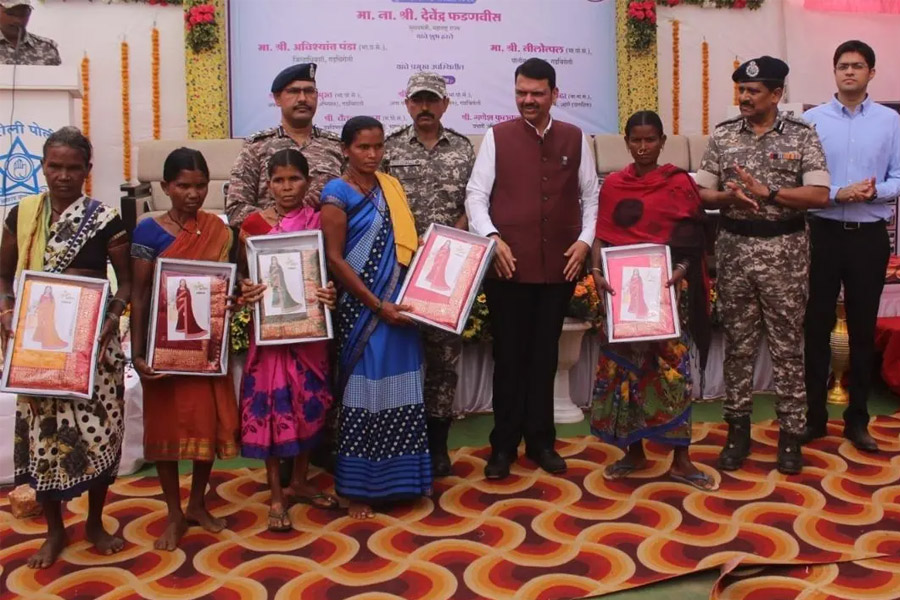 Maharashtra CM Devendra Fadnavis visited Gadchiroli, where 11 Maoists surrendered