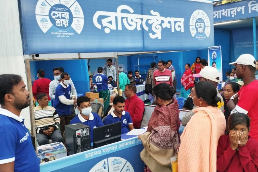 Massive crowd for free treatment in Sebasray camps by MP Abhishek Banerjee in Diamond Harbour