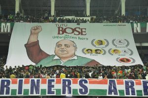 Mohun Bagan's fan club Mariners Arena paid tribute to Tutu Bose by a special Tifo