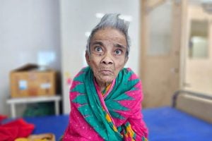 63-year-old Latika is waiting in Rampurhat hospital