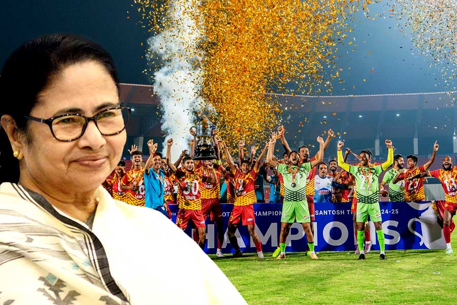 CM Mamata Banerjee gives appointment letter to Santosh Trophy winner Bengal footballers at Nabanna