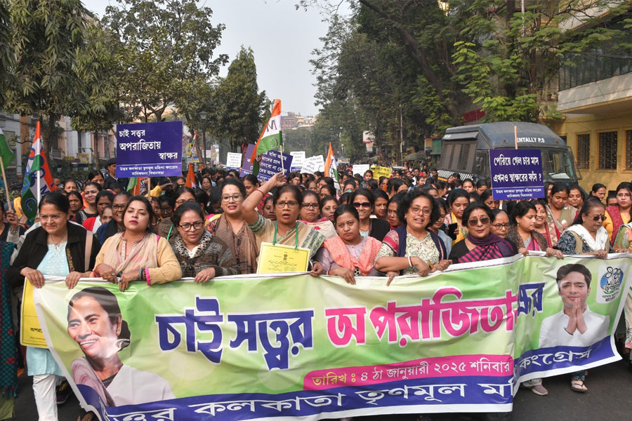 BJP is not allowing the Aparajita bill to become a law, anger from Shashi Panja, Chandrima Bhattacharia's rally in Kolkata