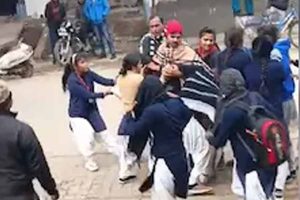 Girls Throw Punches And Kicks, Drag Each Other By The Hair "Over Boy" In Uttar Pradesh