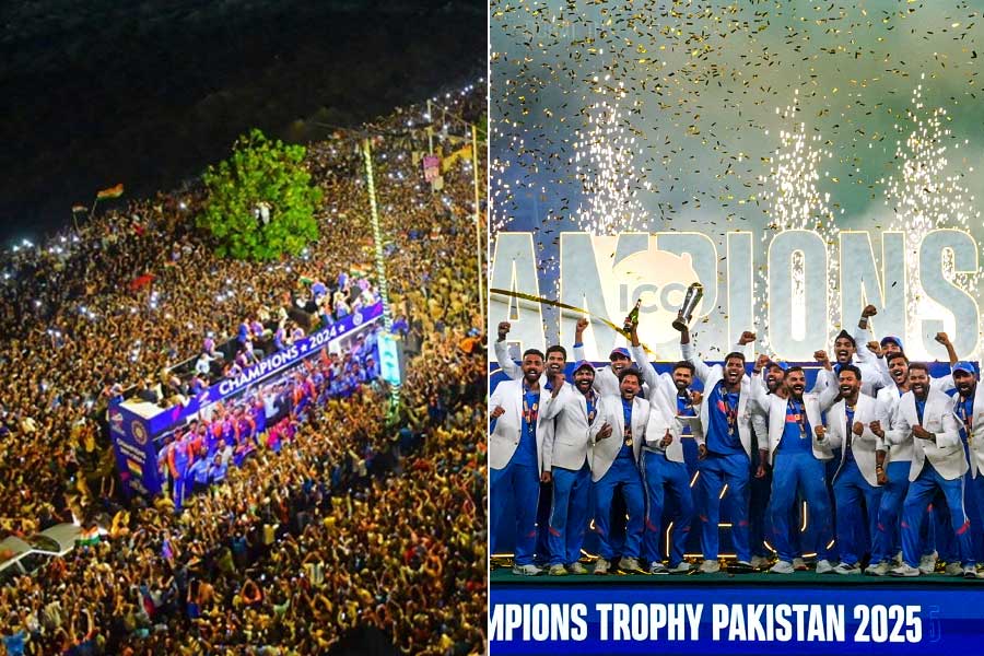 No massive celebration for Champions Trophy winning India team