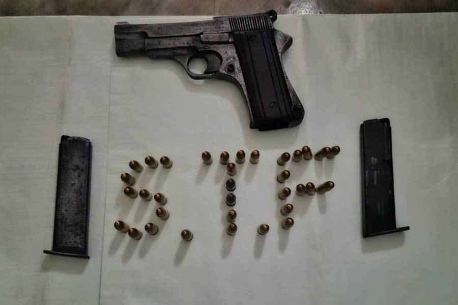 STF of West Bengal Police recovered huge arms and ammunitions form Basirhat