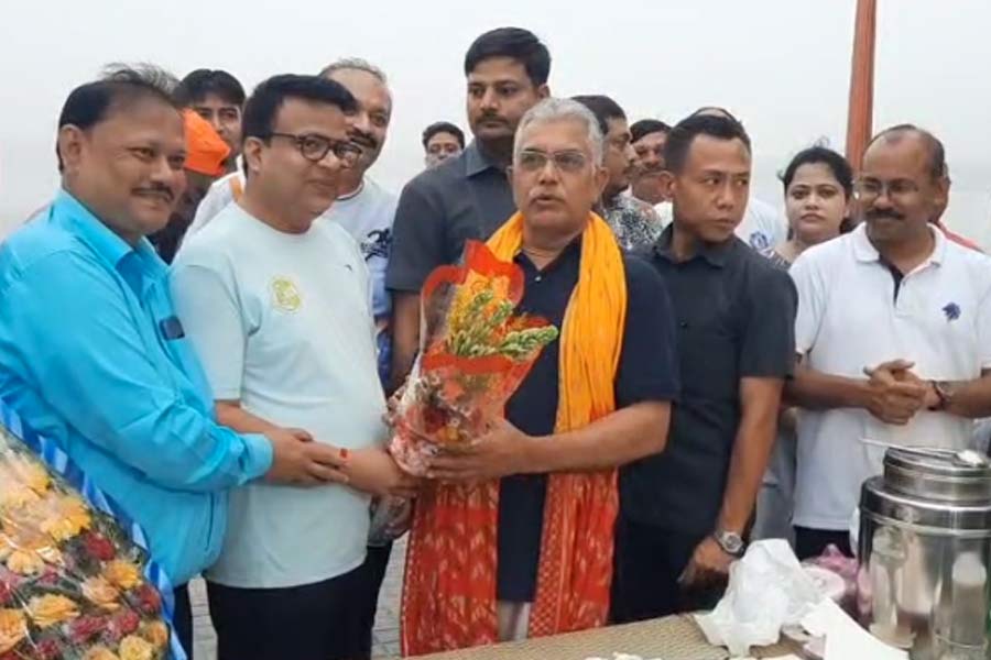 BJP leader Dilip Ghosh celebrate birthday at eco park