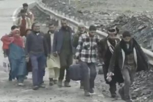 Highway Blocked in jammu and kashmir Groom Walks To Wedding With Baraat