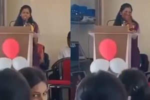 Woman collapses and dies while giving farewell speech in college